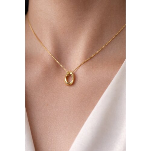 Lundholm Malin – Ketting met Ronde Hanger – Goudkleurig Lundholm Malin – Ketting met Ronde Hanger – Goudkleurig