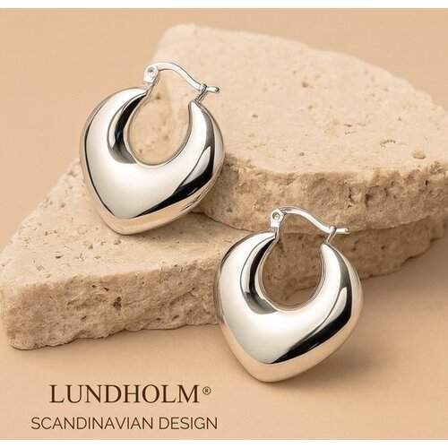 Lundholm Alira – Chunky Statement-Creolen 2,5 cm – Silberfarben