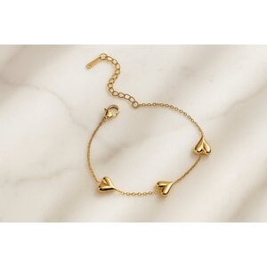 Lundholm Lise – Heart Bracelet for Women – Gold-Tone