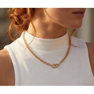 Lundholm Tilda – Gliederkette mit verbundenen Ringen – Goldfarben Lundholm Tilda – Gliederkette mit verbundenen Ringen – Goldfarben