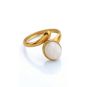 Lundholm Jolijn – Ring met Witte Maansteen Dames – Goudkleurig Lundholm Jolijn – Ring met Witte Maansteen Dames – Goudkleurig