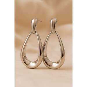 Lundholm Lundholm Luxe Oorbellen Dames Statement Zilverkleurig Jewellery - grote oorbellen dames Premium Stainless Steel zilveren oorringen dames - Waterdruppel (4.4 x 2.4 cm) - Classy & Tijdloos - My Avela Serie - Cadeau voor haar - uitermate geschikt om cadeau t Lundholm Lundholm Luxe Oorbellen Dames Statement Zilverkleurig Jewellery - grote oorbellen dames Premium Stainless Steel zilveren oorringen dames - Waterdruppel (4.4 x 2.4 cm) - Classy & Tijdloos - My Avela Serie - Cadeau voor haar - uitermate geschikt om cadeau t