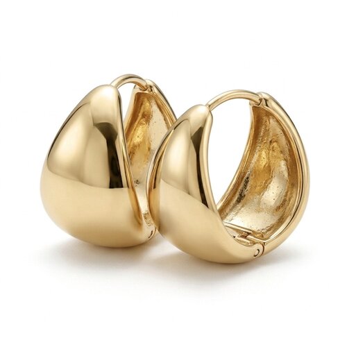 Lundholm Elea – Chunky Tropfen-Creolen 1,8 cm Damen – Goldfarben Lundholm Elea – Chunky Tropfen-Creolen 1,8 cm Damen – Goldfarben
