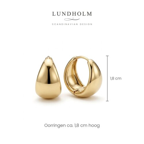 Lundholm Elea – Chunky Tropfen-Creolen 1,8 cm Damen – Goldfarben Lundholm Elea – Chunky Tropfen-Creolen 1,8 cm Damen – Goldfarben