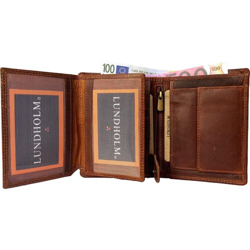 Lundholm Billfold Heren Portemonnee Vintage Leer met RFID – Cognac Lundholm Billfold Heren Portemonnee Vintage Leer met RFID – Cognac