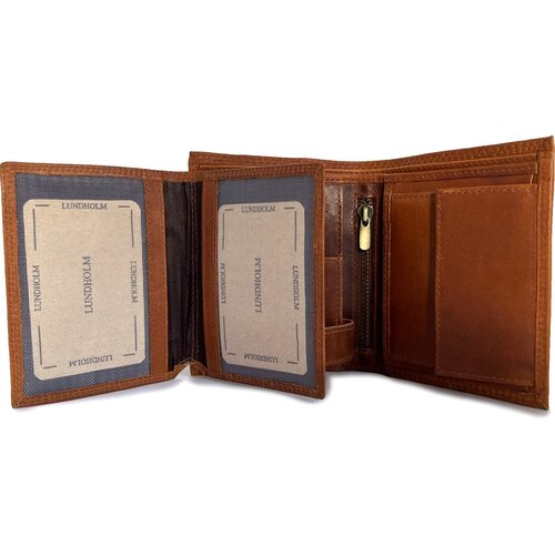 Lundholm Billfold Heren Portemonnee Vintage Leer met RFID – Cognac Lundholm Billfold Heren Portemonnee Vintage Leer met RFID – Cognac