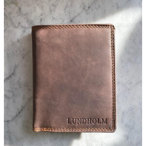 Lundholm Lundholm leren heren portemonnee met RFID anti skim bescherming - bruin Lundholm Lundholm leren heren portemonnee met RFID anti skim bescherming - bruin