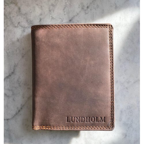 Lundholm Lundholm leren heren portemonnee met RFID anti skim bescherming - bruin Lundholm Lundholm leren heren portemonnee met RFID anti skim bescherming - bruin