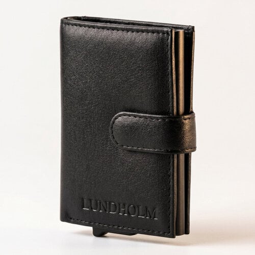 Lundholm Örebro – Leder-Kartenetui mit RFID – Schwarz Lundholm Örebro – Leder-Kartenetui mit RFID – Schwarz