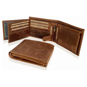 Lundholm Lundholm billfold leren heren portemonnee met RFID bescherming - bruin Lundholm Lundholm billfold leren heren portemonnee met RFID bescherming - bruin