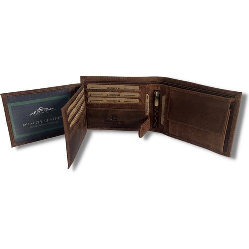 Lundholm Billfold Heren Portemonnee Vintage Leer met RFID – Bruin Lundholm Billfold Heren Portemonnee Vintage Leer met RFID – Bruin