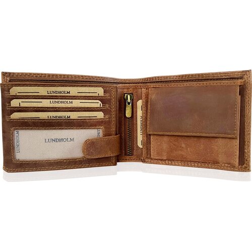 Lundholm Billfold Heren Portemonnee Vintage Leer met RFID – Bruin Lundholm Billfold Heren Portemonnee Vintage Leer met RFID – Bruin