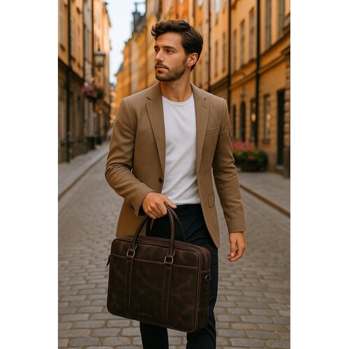 Lundholm Leren Laptoptas Heren 15 inch – Bruin Lundholm Leren Laptoptas Heren 15 inch – Bruin