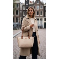 Danviken – Shopper met Rits en 5 Vakken – Beige Champagne