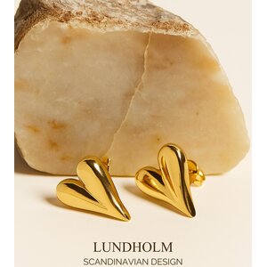 Lundholm Inez – Herz-Ohrstecker Damen – Goldfarben