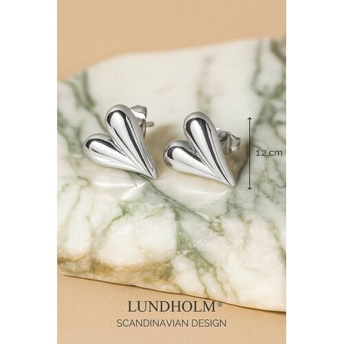 Lundholm Inez – Heart Stud Earrings for Women – Gold-Tone Lundholm Inez – Heart Stud Earrings for Women – Gold-Tone