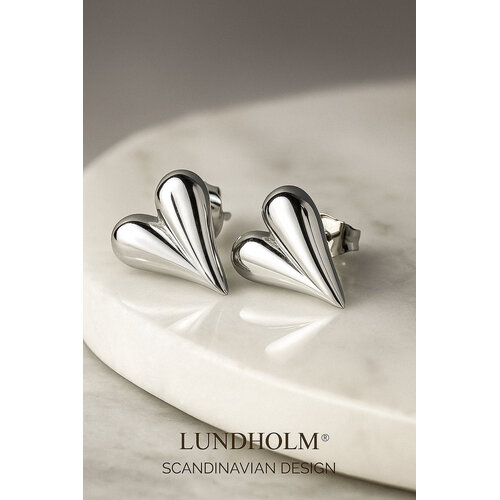 Lundholm Inez – Heart Stud Earrings for Women – Gold-Tone Lundholm Inez – Heart Stud Earrings for Women – Gold-Tone