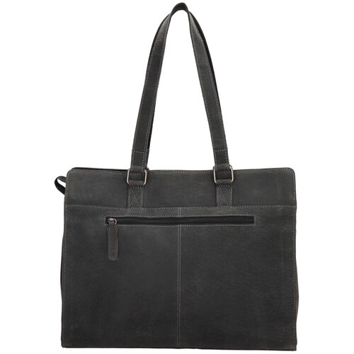 Lundholm Leder-Laptoptasche Damen 15,6 Zoll – Schwarz Lundholm Leder-Laptoptasche Damen 15,6 Zoll – Schwarz
