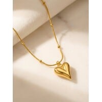 Lovez – Halskette mit Herz-Anhänger – Goldfarben