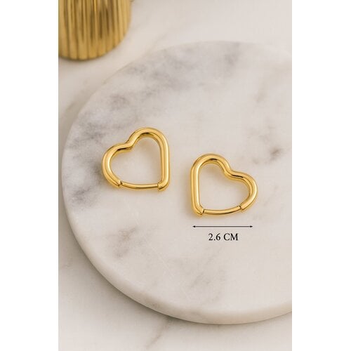 Lundholm Leonore – Herz-Ohrringe Damen – Goldfarben Lundholm Leonore – Herz-Ohrringe Damen – Goldfarben