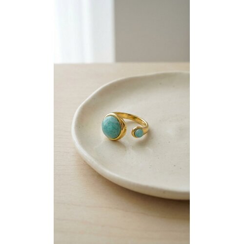 Lundholm Sophia – Verstellbarer Ring mit Amazonit – Goldfarben Lundholm Sophia – Verstellbarer Ring mit Amazonit – Goldfarben