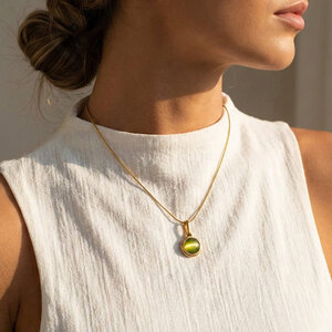 Lundholm Cecile – Fijne Ketting met Natuursteen – Goudkleurig Lundholm Cecile – Fijne Ketting met Natuursteen – Goudkleurig