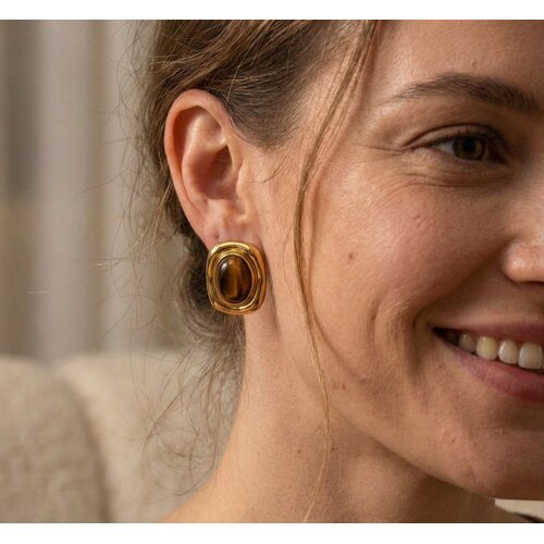 Lundholm Cleo – Vintage Oorstekers met Natuursteen Dames Lundholm Cleo – Vintage Oorstekers met Natuursteen Dames