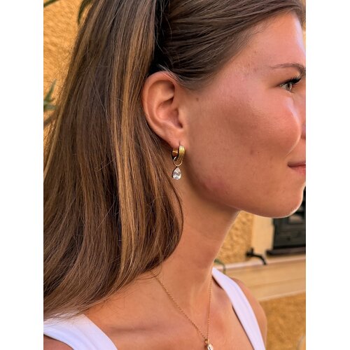 Lundholm Nora – Braut-Ohrringe mit Zirkonia – Goldfarben