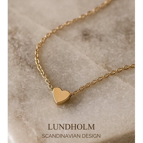 Lundholm Mera – Ketting met Hartje Dames (50 cm) – Goudkleurig Lundholm Mera – Ketting met Hartje Dames (50 cm) – Goudkleurig