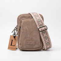 Lundholm telefoontasje dames crossbody beige - schoudertasje dames crossbody - tas dames schoudertas kunstleer cadeau voor vriendin | Scandinavisch design - Strömsund serie