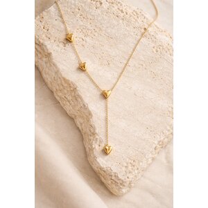 Lundholm Elora – Ketting met Hartjes Dames – Goudkleurig Lundholm Elora – Ketting met Hartjes Dames – Goudkleurig