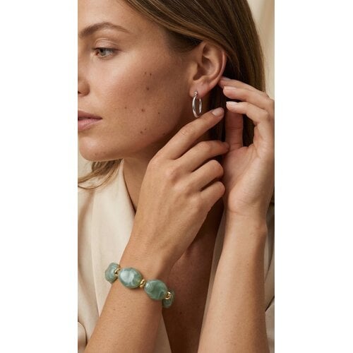 Lundholm Eefje – Hoop Earrings for Women – 3 cm – Silver-Tone Lundholm Eefje – Hoop Earrings for Women – 3 cm – Silver-Tone