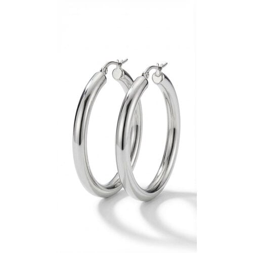 Lundholm Eefje – Hoop Earrings for Women – 3 cm – Silver-Tone Lundholm Eefje – Hoop Earrings for Women – 3 cm – Silver-Tone