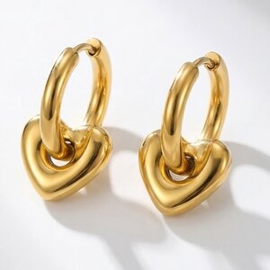 Lundholm Lundholm Lovea oorbellen dames goudkleurig – oorringen met hartjes hanger – premium stainless steel 2.5 micron PVD gold plated – Lovea serie – Scandinavisch design – sieraden cadeau voor haar Lundholm Lundholm Lovea oorbellen dames goudkleurig – oorringen met hartjes hanger – premium stainless steel 2.5 micron PVD gold plated – Lovea serie – Scandinavisch design – sieraden cadeau voor haar