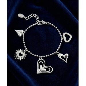 Lundholm Love – Bedelarmband met Hartjes Dames – Zilverkleurig