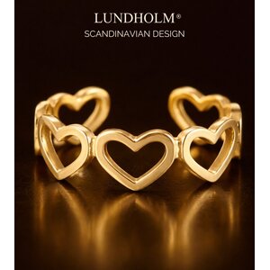 Lundholm Lundholm Saksun ring dames goudkleurig – 1,8 cm – premium stainless steel 2.5 micron PVD gold plated waterproof hypoallergeen – Saksun serie – Scandinavisch design – sieraden cadeau voor haar Lundholm Lundholm Saksun ring dames goudkleurig – 1,8 cm – premium stainless steel 2.5 micron PVD gold plated waterproof hypoallergeen – Saksun serie – Scandinavisch design – sieraden cadeau voor haar