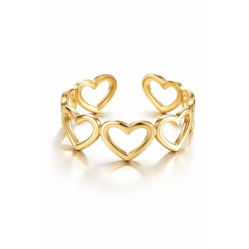 Lundholm Saksun – Damenring mit verbundenen Herzen – Goldfarben Lundholm Saksun – Damenring mit verbundenen Herzen – Goldfarben