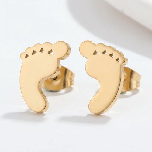 Lundholm Bebe – Babyfüßchen Ohrstecker Damen – Goldfarben Lundholm Bebe – Babyfüßchen Ohrstecker Damen – Goldfarben