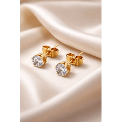 Lundholm Nikki – Zirkonia-Ohrstecker Damen – 4 mm – Goldfarben Lundholm Nikki – Zirkonia-Ohrstecker Damen – 4 mm – Goldfarben