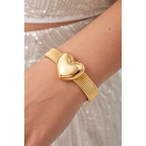 Lundholm Lova – Armreif mit Herz Damen – Goldfarben Lundholm Lova – Armreif mit Herz Damen – Goldfarben