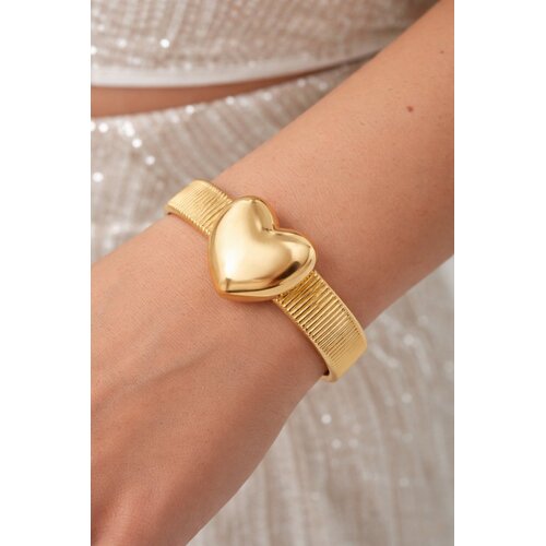 Lundholm Lova – Armreif mit Herz Damen – Goldfarben