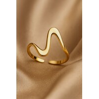 Elia – Adjustable Minimalist Ring for Women – Gold-Tone