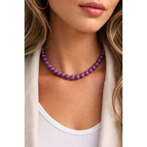 Lundholm Tampere – Perlenkette Damen 10 mm – Goldfarben