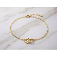 Alice – Bracelet with Interlocking Hearts for Women – Gold-Tone