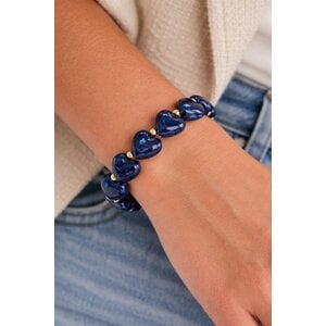 Lundholm Jada – Perlenarmband Damen mit Herzen – Blau Lundholm Jada – Perlenarmband Damen mit Herzen – Blau