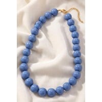 Oslo – Kralenketting 15 mm Dames – Blauw