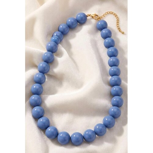 Lundholm Oslo – Beaded Necklace 15 mm for Women – Blue Lundholm Oslo – Beaded Necklace 15 mm for Women – Blue