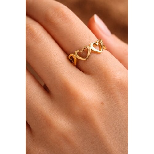 Lundholm Saksun – Ring met Verbonden Hartjes Dames – Zilverkleurig