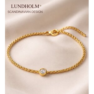 Lundholm Anah – Minimalistisches Armband mit Zirkonia Damen – Goldfarben Lundholm Anah – Minimalistisches Armband mit Zirkonia Damen – Goldfarben
