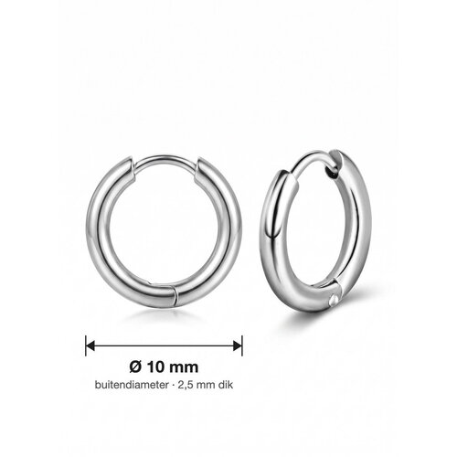 Lundholm Lundholm Kai Oorringen Heren Zilverkleurig – Kleine Ronde Oorringen 10 mm Dunne Hoops 2,5 mm – Premium Stainless Steel Lundholm Lundholm Kai Oorringen Heren Zilverkleurig – Kleine Ronde Oorringen 10 mm Dunne Hoops 2,5 mm – Premium Stainless Steel